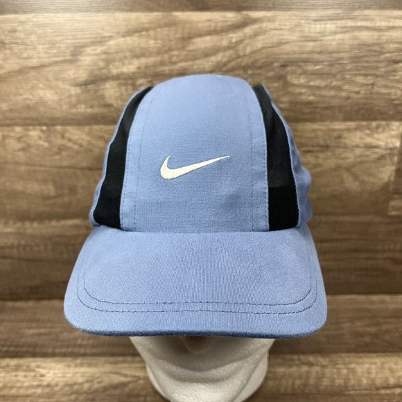 Nike Other - Nike Running Cap Hat Blue Adjustable Strapback One Size Swoosh Just Do It